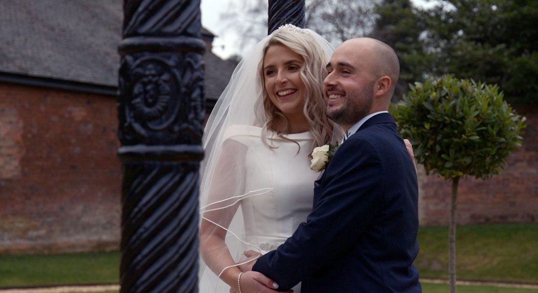 Hannah and Ed on their wedding day